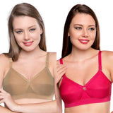 Trylo Kpl Combo Pack 32 Nude & Rasberry D - Cup - Pack Of-2,Nude & Rasberry,32,B0BBG158FF