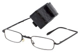 Calabria 308 Folding Reading Glasses +2.00 Black Men Women Slim Foldable Pocket Reader Spring Hinge Eyeglass Compact w/Case
