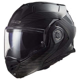 LS2 Helmets Advant X Carbon Fiber Modular Helmet with Integrated Cardo 4X Bluetooth (Matte Black - X-Small)