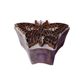 Traditional Print Stamp Brass Butterfly Shapes Wooden Clay Block