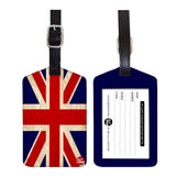 Nutcase Designer Luggage Travel Baggage Tags Set Of 2 With Name Card Inside British