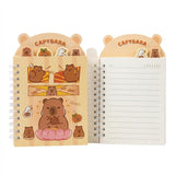 Funblast Cute Mini Spiral A6 Notebook Kawaii Capybara Pocket Diary With Lined Pages, Portable Small Notepad For Journal, Schoo