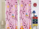 Sapphire Home Kids Window Curtain 2 Panel Sets - Toddler Curtains w/ 2 Rod Pockets & 2 Tiebacks - 38x84 Kids Owl Curtains Room D