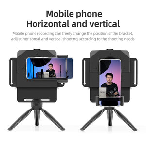 AMBITFUL Teleprompter Kit Portable Inscriber Mobile Phone Teleprompter Artifact Video with Remote Control for Phone and DSLR Rec