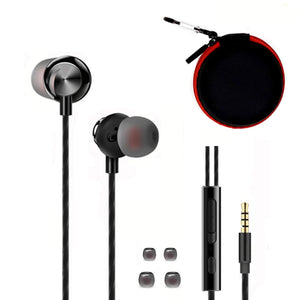ApexOne Wired Metal in-Ear Earbuds Headphones with MIC &Volume Control and Pocket Case, Crystal Clear Sound Bass Stereo Noise Is