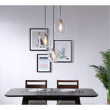 Living District Collier 3 Light Chrome And Clear Glass Pendant