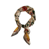 Livrerpi Silk Feeling Head Scarf Fashion Satin Hair Scarf Square Long Scarves For Women Gifts, A0031 Flower Pink 27.5X 27.5, 