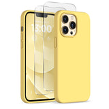 COFFKER Designed for iPhone 13 Pro Max Case, Liquid Silicone Case with [2X Screen Protectors], Full Body Shockproof Protective S
