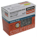 Simpson Strong-Tie 3 Set of 100 Pack - Simpson Structural Screws SD9112R100 No.9 by 1-1/2-Inch