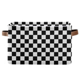 Emelivor Checkerboard Plaid Storage Basket Bins Foldable Decorative Storage Box Laundry Hamper Baskte Storage for Pet Books Clot