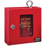 Global Industrial Emergency Key Box, Keyed Alike, Red, 61/4Wx2Dx67/8H