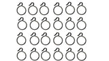 Curtain Rings Metal Pack of 24 pcs Silver Color