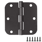 Design House Door Frame Hinges, Water-Resistant, Pre-Lubricated, For Left or Right-Handed Doors, Matte Black, 10-Pack, 3.5 in. L