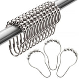 VADHVALA ENTERPRISE Rustproof Rustproof Stainless Steel Shower Curtain Rings Hooks, Set of 12Polished NickelStainless Steel Sho