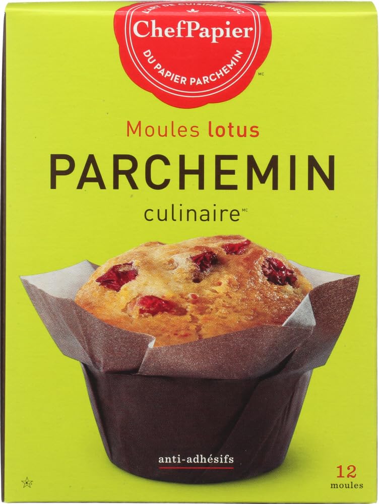 (2 Pack) Standard Lotus Baking Cups, Cupcake Liner Muffin Wrapper, 24 Pieces (12-ct/Box)