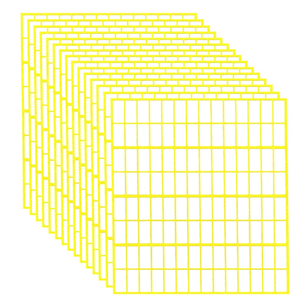 15 Sheets Rectangular Printable Label Stickers 0.78 x 0.39 1680pcs Removable Self Adhesive Small Labels for Bottle Jar File 