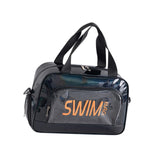Zoomella Beach Bag Travel Tote With Zipper Swim Tote For Gym Holiday Swimming Storage Black