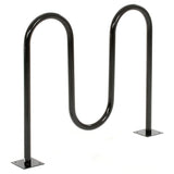 Global Industrial 41 L Wave Bike Rack, Black, Flange Mount, 5-Bike Capacity, Powder Coated Steel, Black, Commercial Bike Rack fo