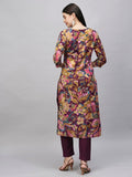 Gosriki Women'S Cotton Blend Straight Printed Kurta With Pant (Jabala Purple-Nw-Gs_L_Purple_Large),Purple,,B0CSG4VNPH