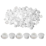 11mm Plastic Hole Plugs, 200 Pcs White Locking Insert End Cap, Flush Type Covers Plug Stopper for Furniture Shelf Cabinet