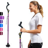 Honmido Walking Cane Foldable for Men & Women Seniors for Balance,Self Standing Folding Cane,Height Adjustable Anti-Slip Lightwe