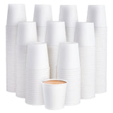 JOLLY PARTY 300 Pack 6 oz Disposable Paper Coffee Cup, Hot/Cold Beverage Drinking Cups for Water, White Paper Hot Coffee Cups