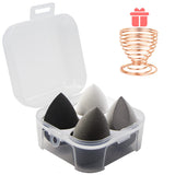 5 Pcs Makeup Sponges Set - 4 Beauty sponges Blending Blenders with 1 Holder and Egg Case, Flawless for Cream, Powder and Liquid 