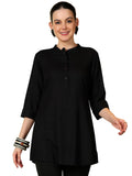 Libas Women'S Solid Straight Tunics (58212_Black