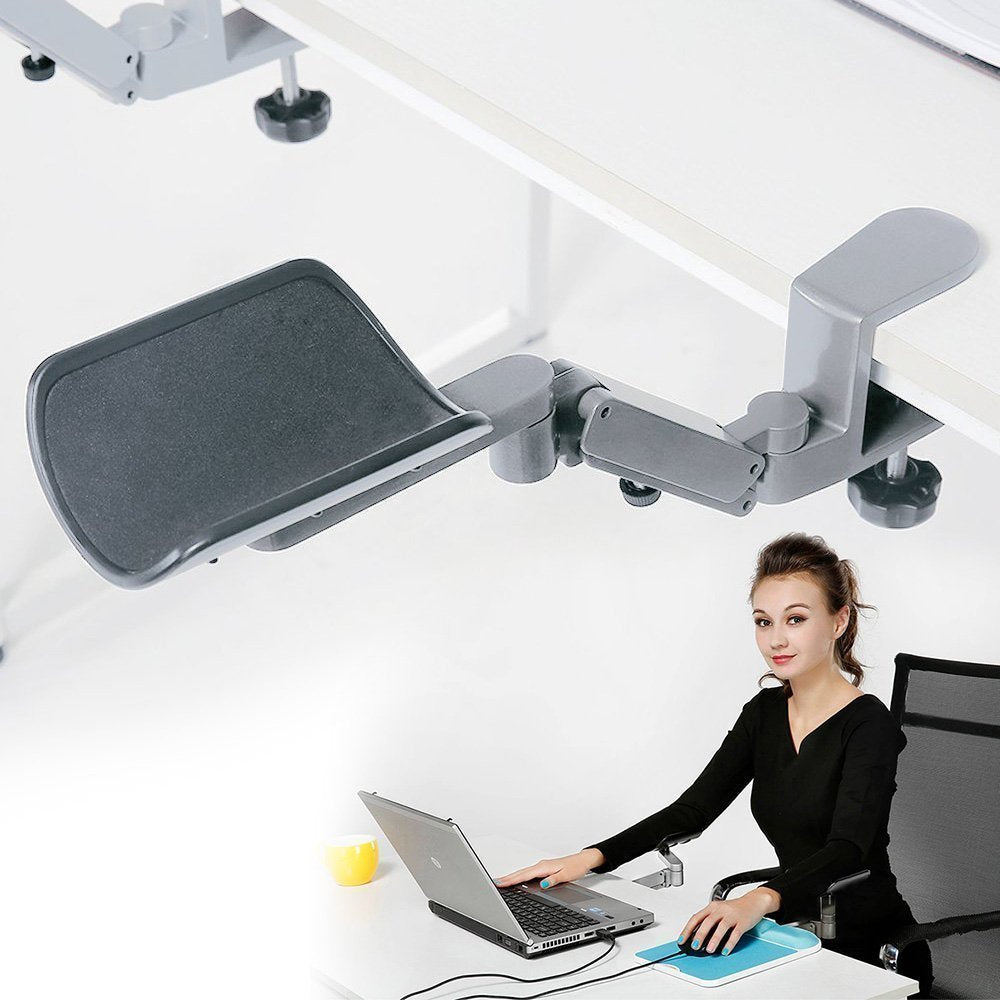 Ergonomic Arm Support for Desk Office Rotating Mouse Arm Rest Mouse Pad Clamp-On Desk Hand Rest for Computer Table Arm Support M