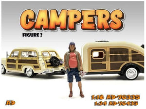 American Diorama Campers Figure 2 For 1/18 Scale Models 76335