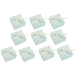 PATIKIL Gift Boxes, 10 Pcs Wedding Gift Boxes Paper Box with Ribbon 3.5 x 3.5 x 2 Inch for Gift Wrap Wedding Parties, Blue