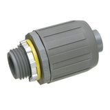 Arlington NMLT525 SNAP2IT Straight Connector for LiquidTight Conduit, PushOn Installation, 1/2Inch, NonMetallic, 25Pack