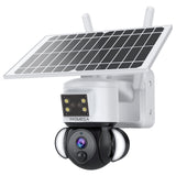 INQMEGA Solar Security Cameras Tuya Smart,3MP FHD WiFi 360 View 15000mAh Solar Powered Cameras for Home,PIR Motion Sensor Flood 