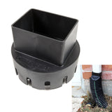 USA Made Premium Rain Gutter Downspout Adapter (2 x 3 Square Rain Gutter to Drain Pipe Adapter) Fits 3 or 4 Inch Outdoor PVC