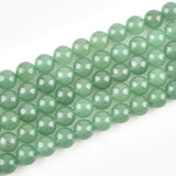 10mm Natural Green Aventurine Bead Round Semi Precious Gemstone Loose Beads for Jewelry Making 15(35-38pcs/strand)