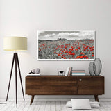 Farm House With Cypresses And Poppies, Tuscany, Italy-Paper Art-62,,X32,,