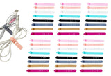Sezhumai Traders Adjustable Silicone Cable Straps, Reusable Cord Organizer Clips For Usb, Earphones, And Desk Cables (MultiColo