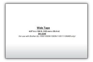 Brother Genuine DK-2246 Label Paper for Brother QL Label Printers - Continuous Length Black on White Paper Labels, 4.07x 100