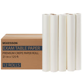McKesson Medical Exam Table Paper [12 Rolls] - Bed Table Sheet Cover Ideal for Diaper Changing, Waxing, Nursing, Chiropractor, T