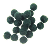 Zasy Needle Felt Balls Pure Wool Beads Dry Felted Balls 15mm Handmade DIY Crafts 20pcs (Dark Green)