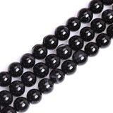 GEM-Inside Stripe Black Agate 12mm Round Crystal Energy Stone Power for Jewelry Making 15