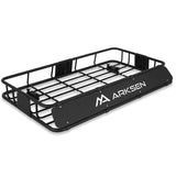 ARKSEN 30 x 50 x 6 Inch Universal Extra Wide 250LB Heavy Duty Roof Rack Cargo with Extension Car Top Luggage Holder Carrier Bask