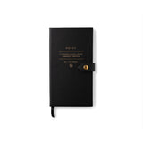 Fringe Studio Faux Leather Wrapped Flex Cover Pocket Notebook W/Tab & Button Closure, inchSTANDARD BLACKinch 3.5inch w x 7inch h, 120 pages,