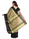 Leriya Fashion Womens Cotton Silk Solid Saree With Belt-Free Size (Grey)