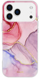SCORPIFY for iPhone 17 Pro Max Case [Compatible with MagSafe] with Pink Flange Crystal Marble Design, Cute Magnetic Phone Cover 