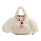 Merishopp Plush Crossbody Bag Plush Bag For Women Girl Comfortable Casual Shoulder Bag White