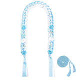 Serencatcher Graduation Leis 2026 Light Blue Graduation Ribbon Lei Honor Cord Congrats Grad Handmade Graduation Braided Necklace
