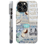 Generic Compatible with for iPhone 16 Pro,Beach Blue Collage Coast Cute Phone Case for Girl Women Boy Men,Scratch Resistant Shoc