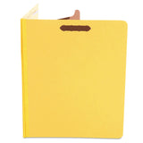 Universal 10204 Pressboard Classification Folders, Letter, FourSection, Yellow, 10/Box