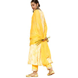 Ishin Women'S Silk Blend Embroidered Anarkali Kurta Suit Set With Dupatta & Pants Kpdrlc-17010Ff_M_Yellow